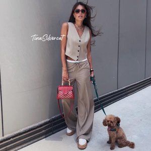 BLOGGER'S FAVE! Zara 2 Piece Combo Boxer Pants And Tailored Vest Set NWT